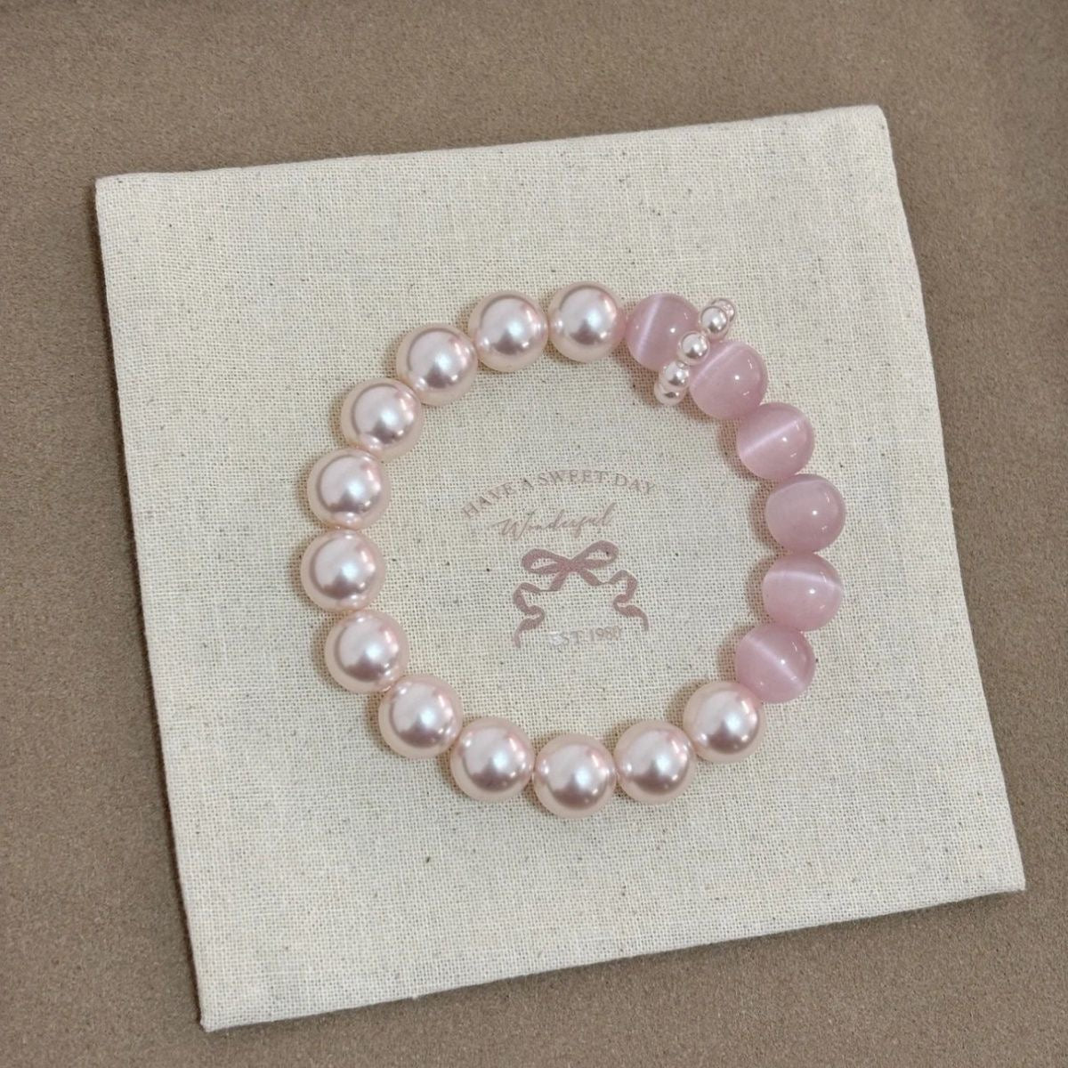 Pearl Cat Eye Bracelet by Sylrena — product photo