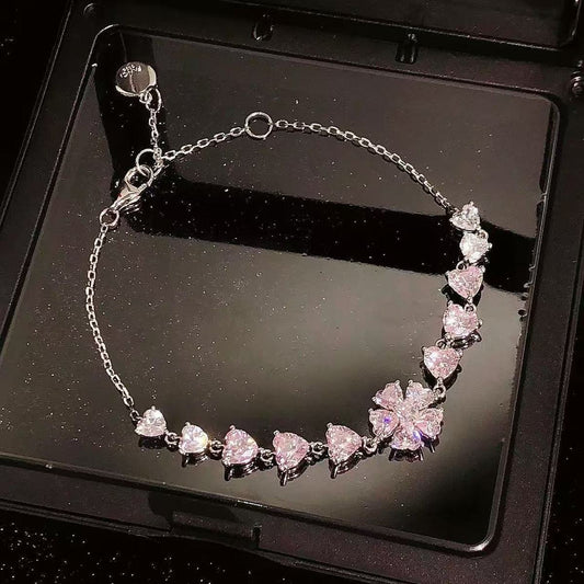 Pink Peach Blossom Bracelet by Sylrena — product photo