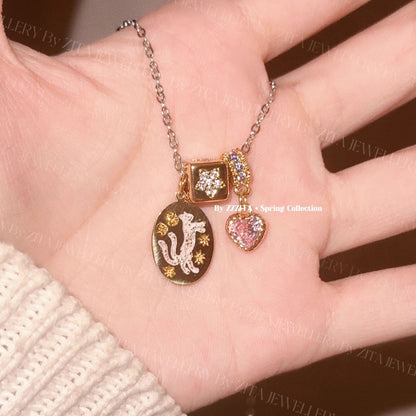 Cat Charm Necklace by Sylrena — product photo