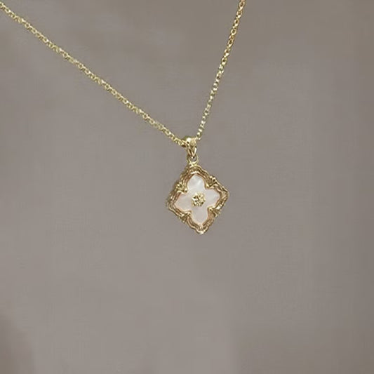 Double-Sided Four Leaf Clover Necklace by Sylrena — product photo