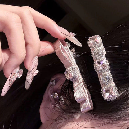 Bow Diamond Hairpin | Pair by Sylrena — product photo