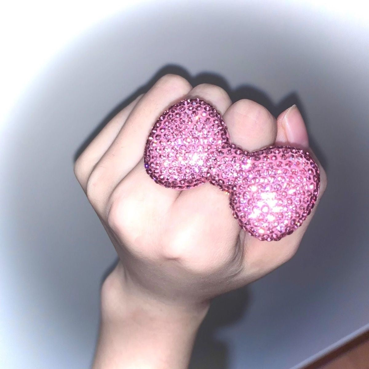 Pink Bow Statement Ring by Sylrena — product photo