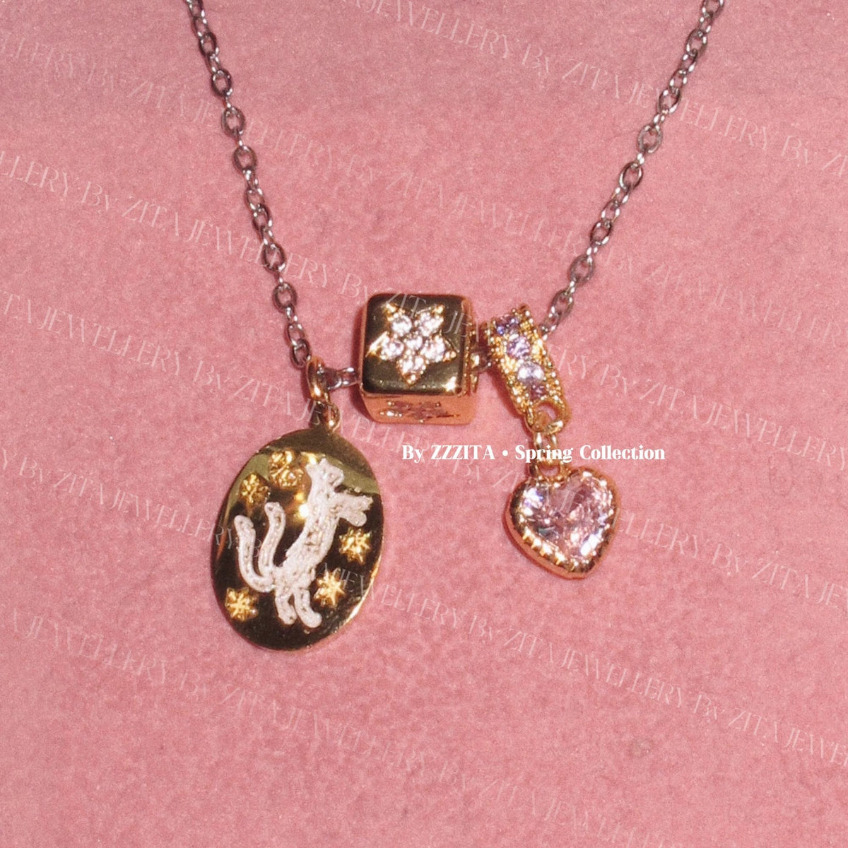 Cat Charm Necklace by Sylrena — product photo