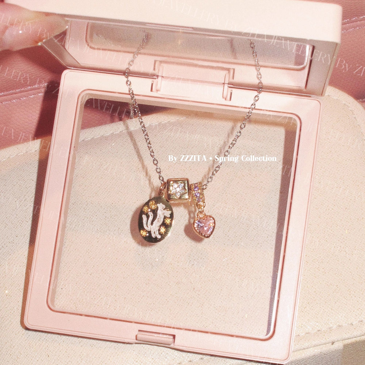 Cat Charm Necklace by Sylrena — product photo