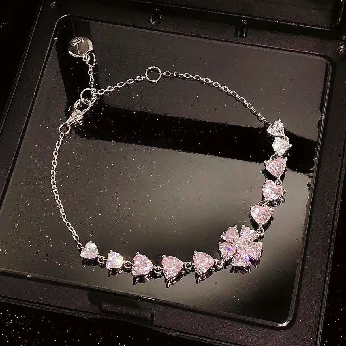 Pink Peach Blossom Bracelet by Sylrena — product photo