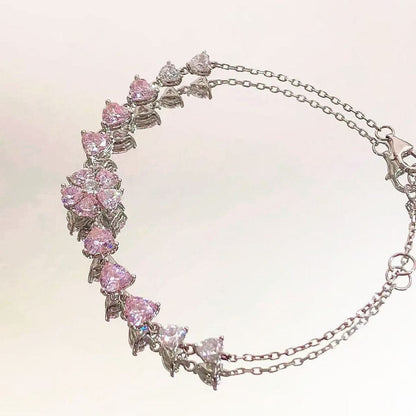Pink Peach Blossom Bracelet by Sylrena — product photo