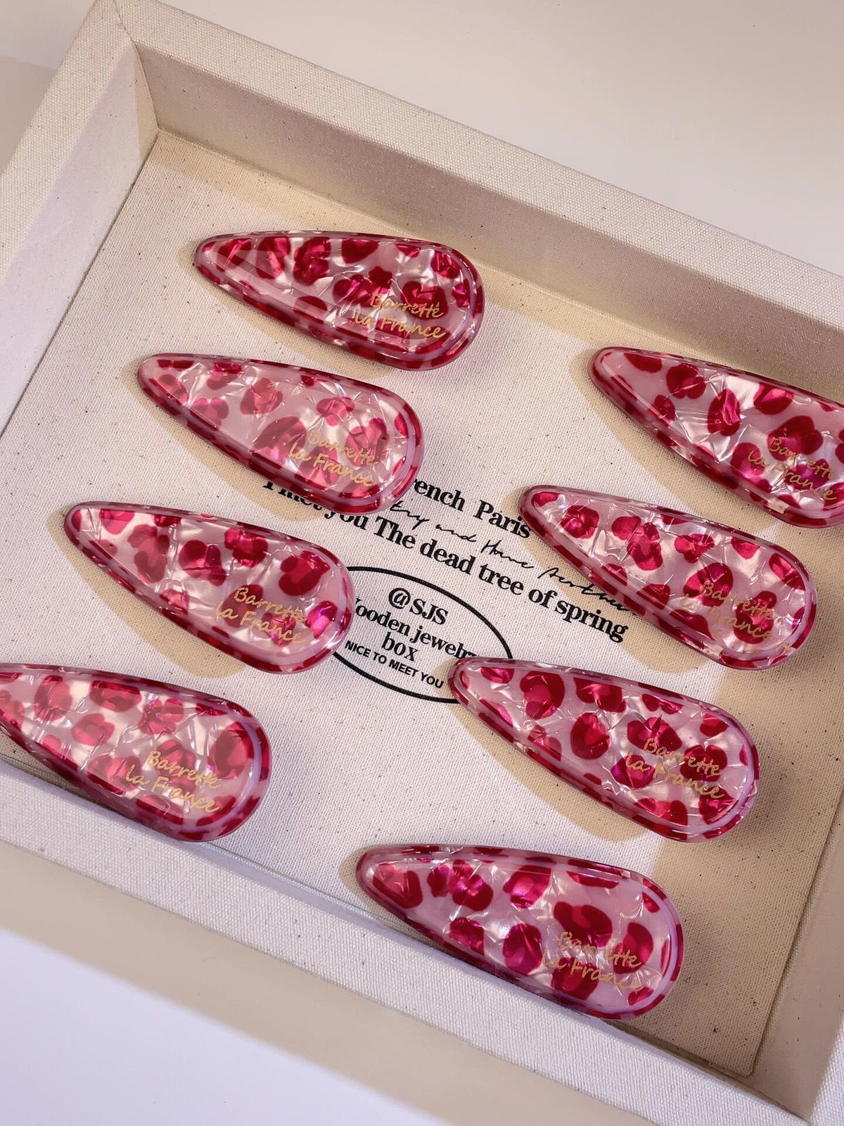 Pink Leopard Hair Clips | Pair by Sylrena — product photo