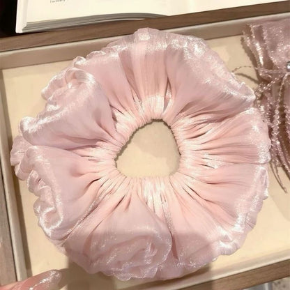 Cherry Blossom Pink Satin Hair Tie by Sylrena — product photo