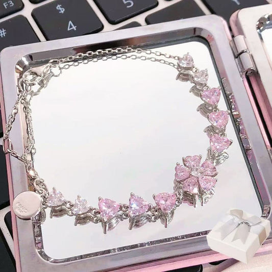 Pink Peach Blossom Bracelet by Sylrena — product photo
