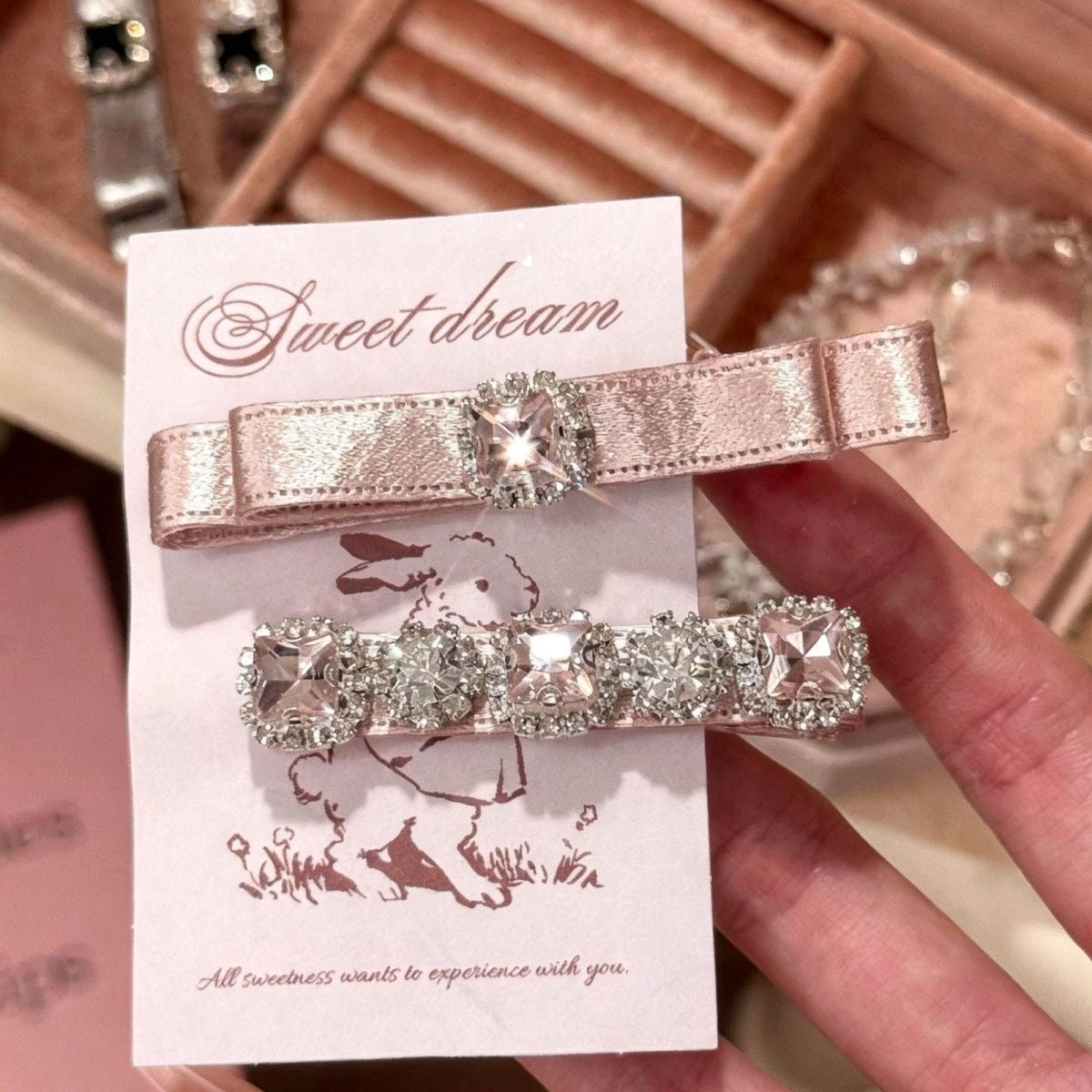 Bow Diamond Hairpin | Pair by Sylrena — product photo