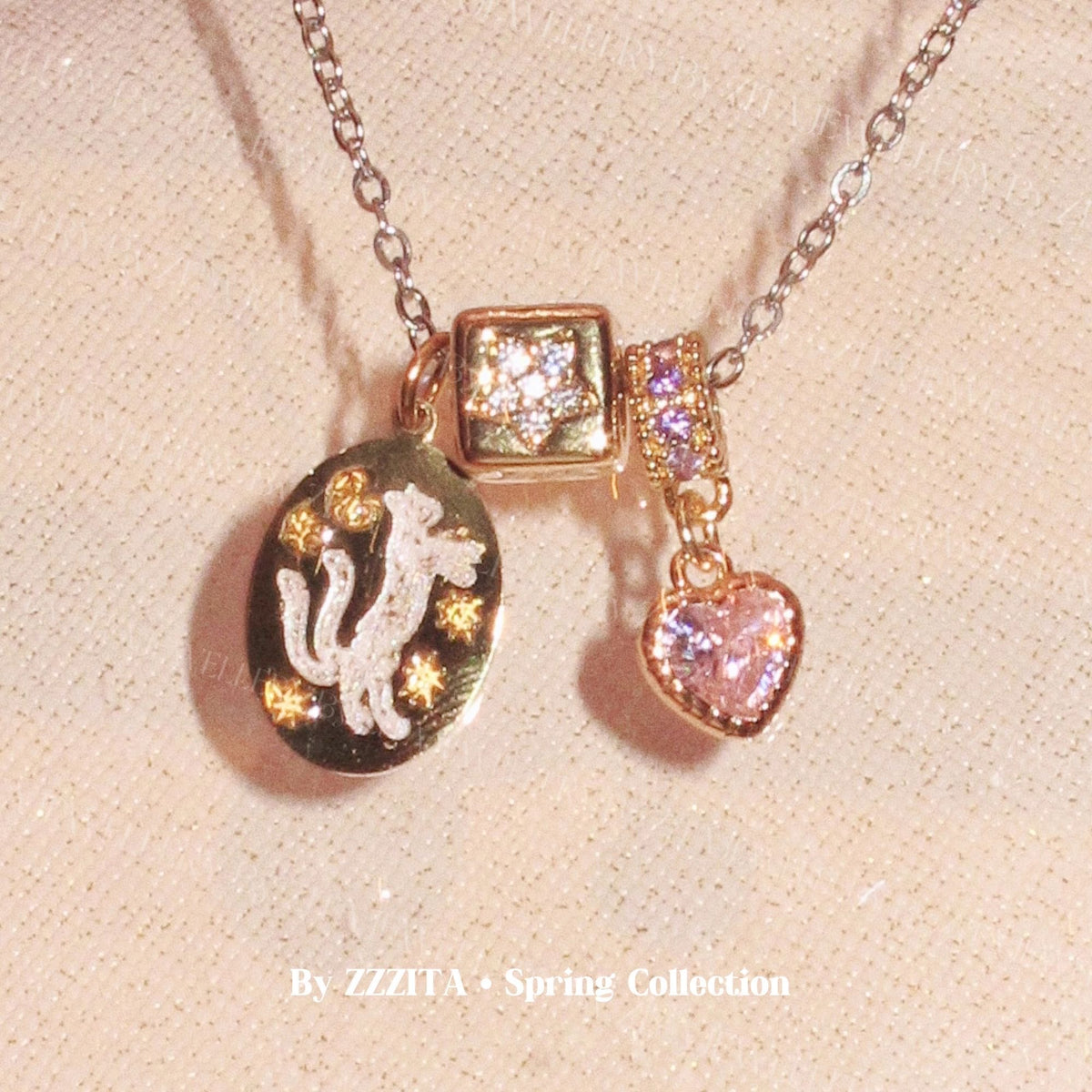 Cat Charm Necklace by Sylrena — product photo
