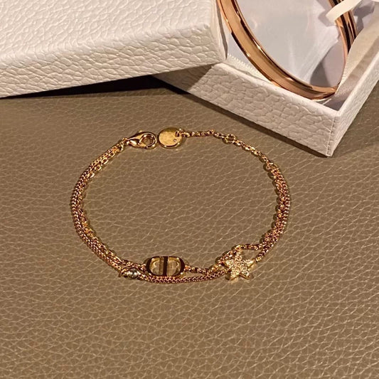 CD Letter Star Double-Layer Bracelet by Sylrena — product photo
