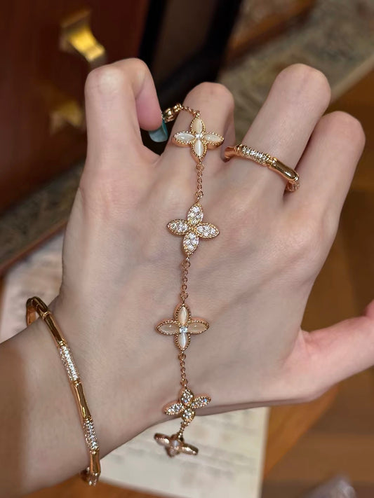 Four Leaf Clover Bamboo Bracelet Set by Sylrena — product photo